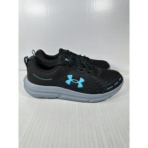 Under Armour Charged Assert 10 Mens Black Blue Running Shoes Size 11 3026175-003